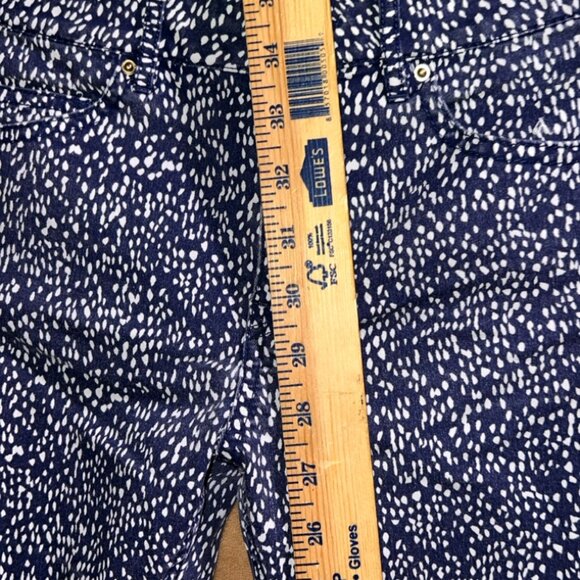 H&M Women 4 Blue White Spotted Skinny Stretch‎ Ankle Legging Pants (U) - Picture 3 of 6